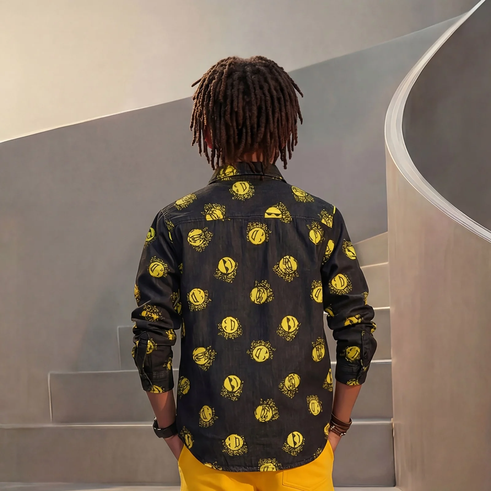 Kid's Black Regular Fit Shirts - Image 2