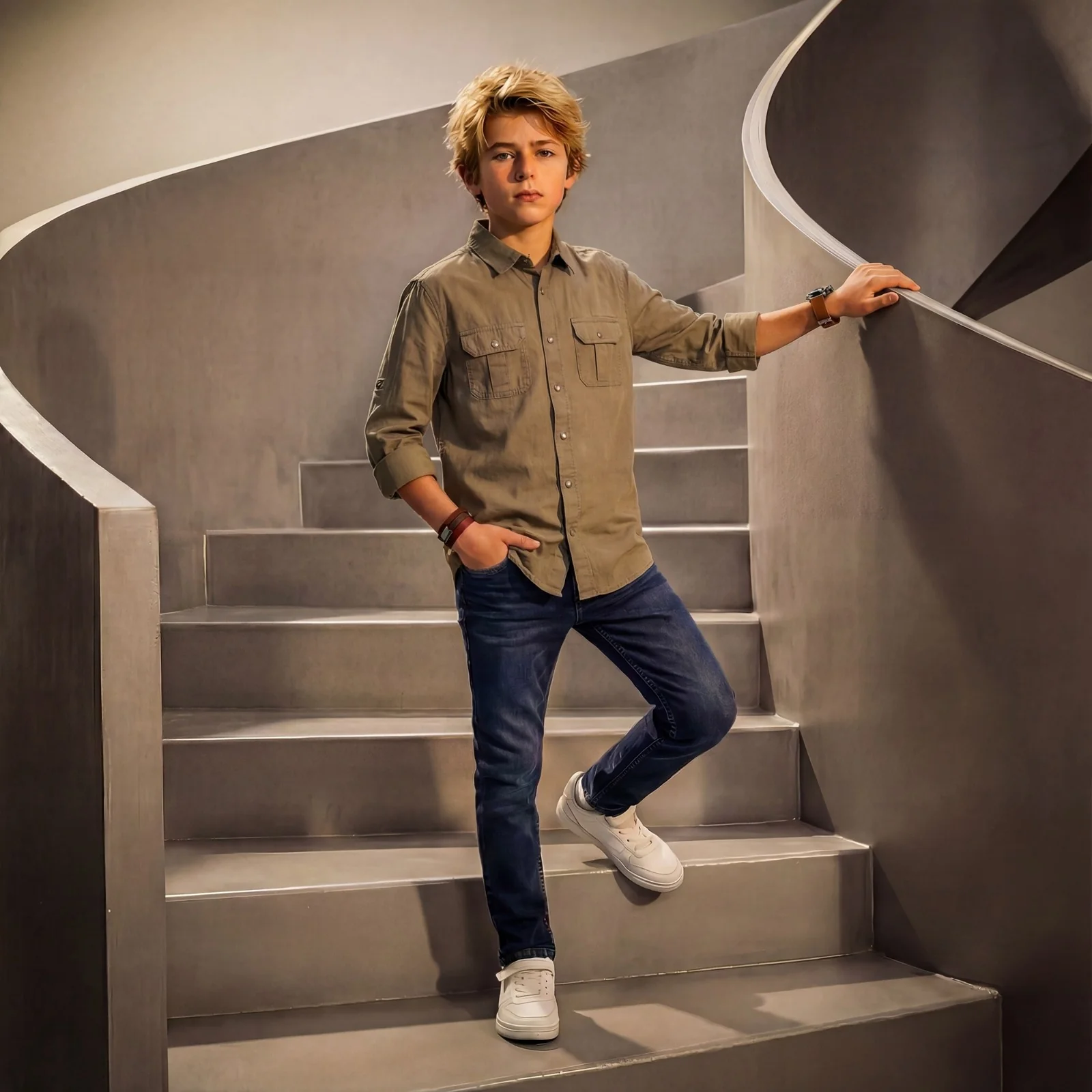 Kid's Fawn Regular Fit Shirts - Image 3