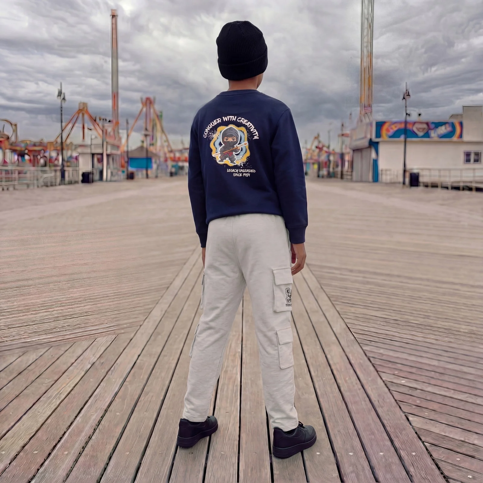 Kid's Light Grey Track Pant - Image 4