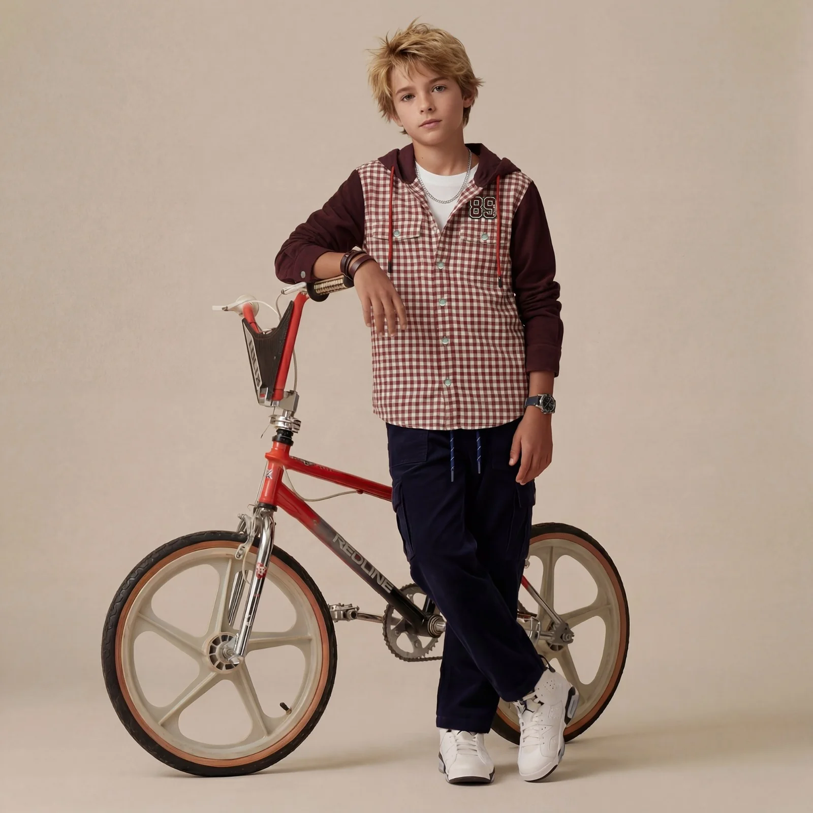 Kid's Maroon Regular Fit Shirts - Image 3