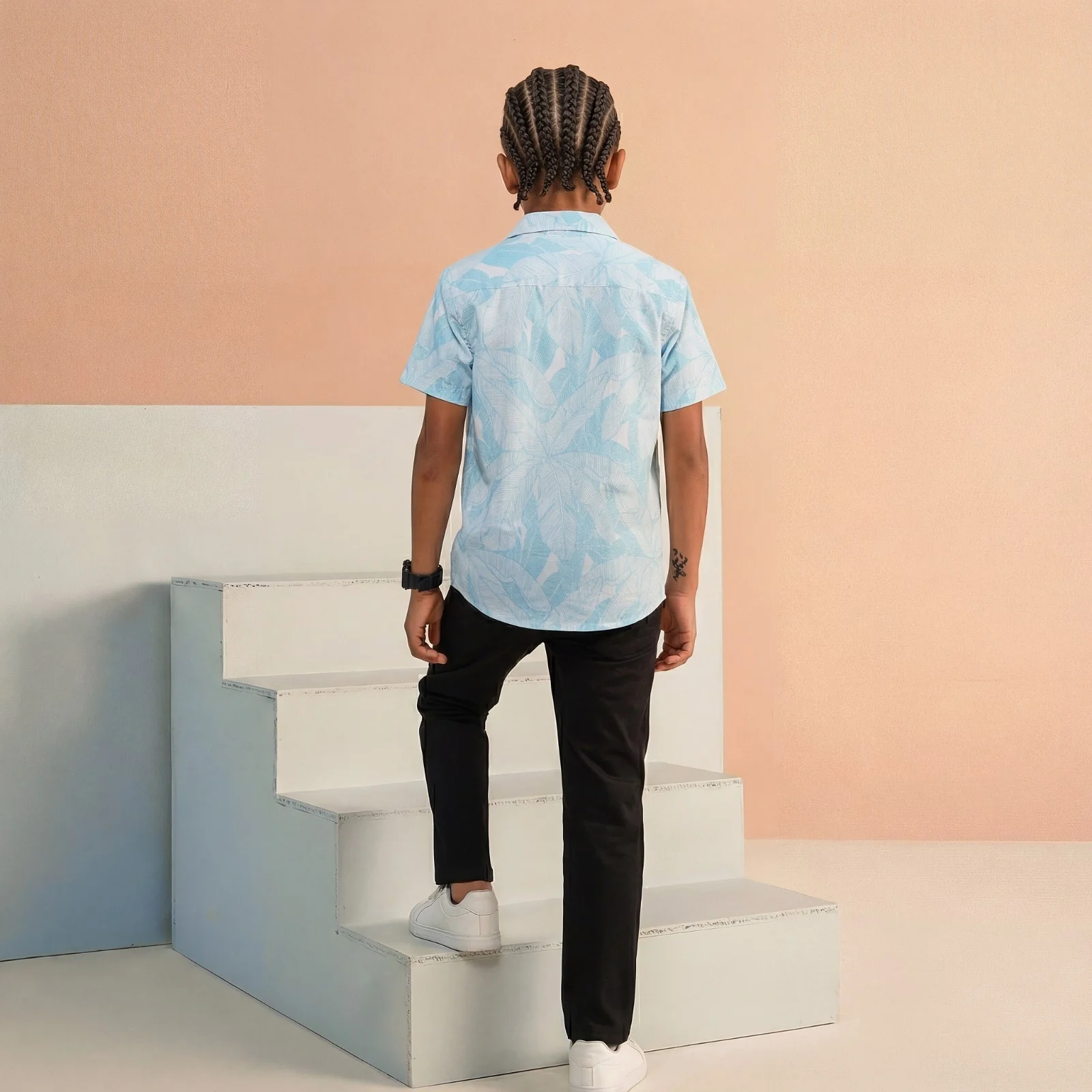 Kid's Mint Regular Fit Shirts - Image 4