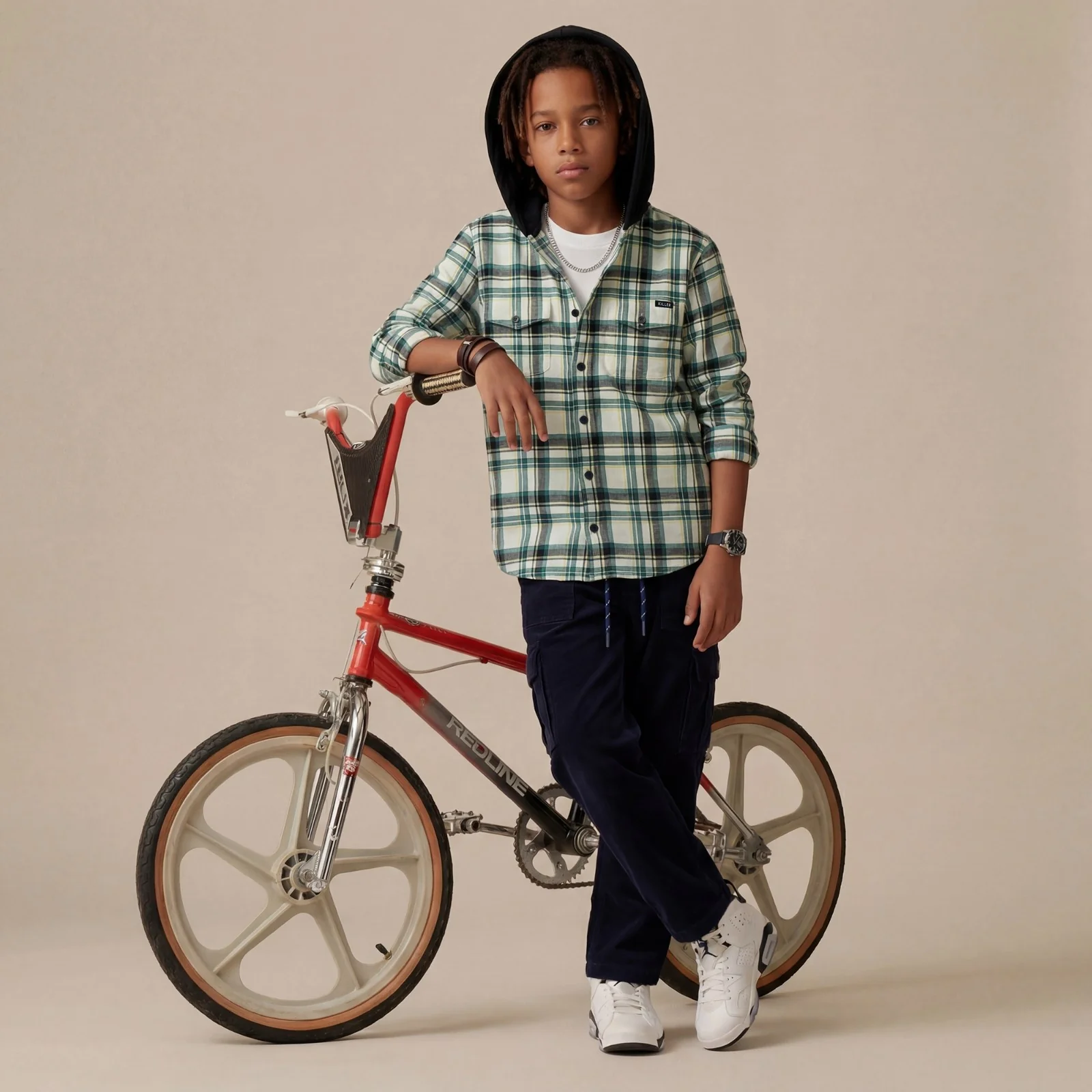 Kid's Navy Solid Cargo - Image 3