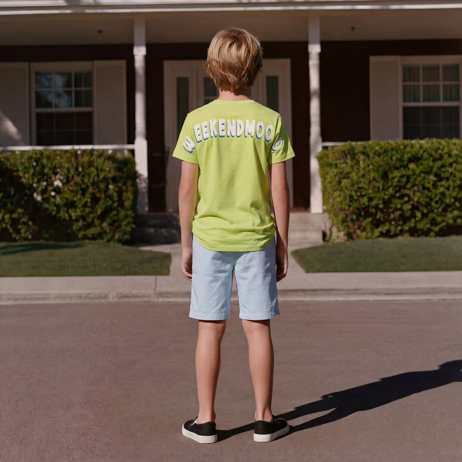 Kid's Green Slim Fit Printed T-Shirts - Image 4