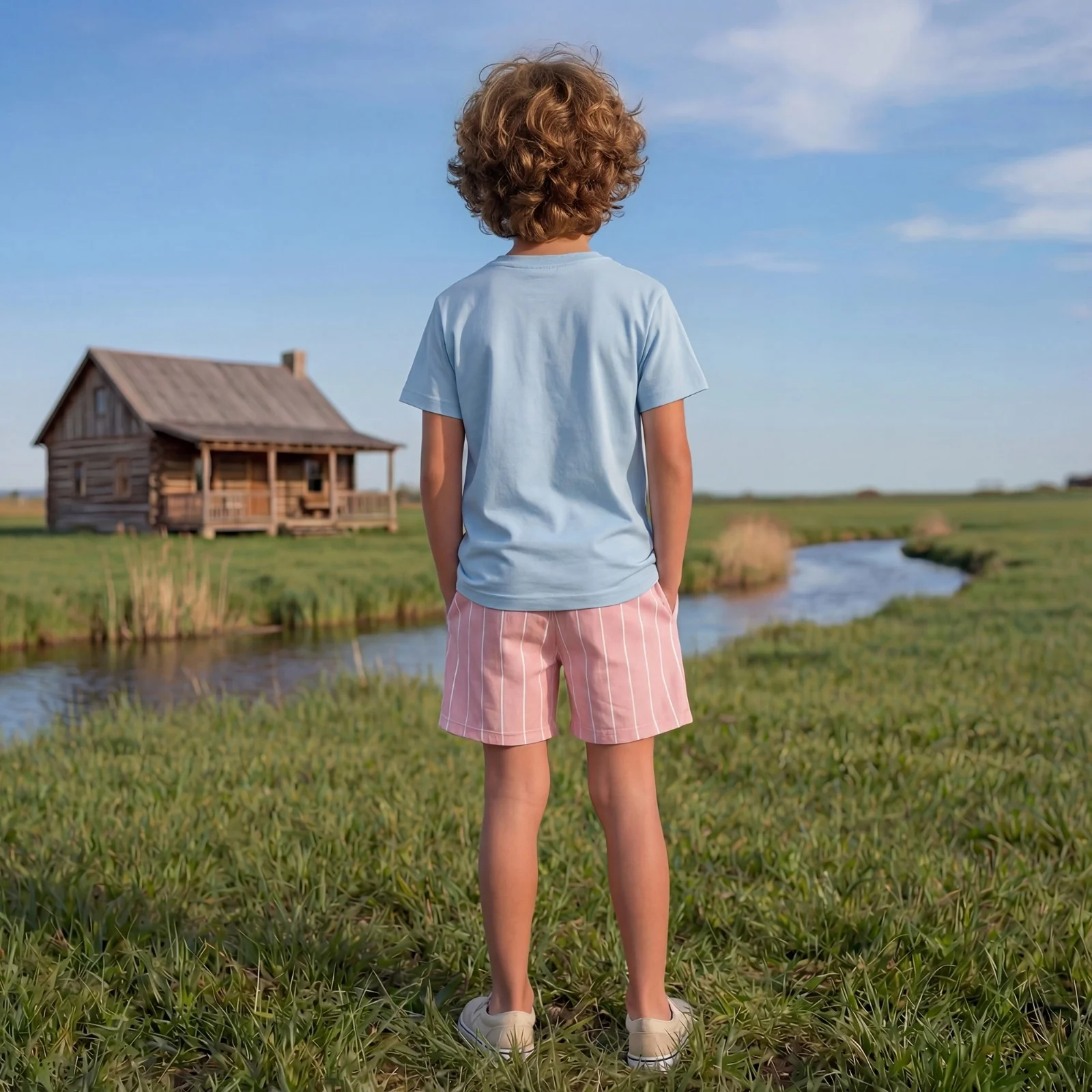 Kid's Pink Striped Shorts - Image 4