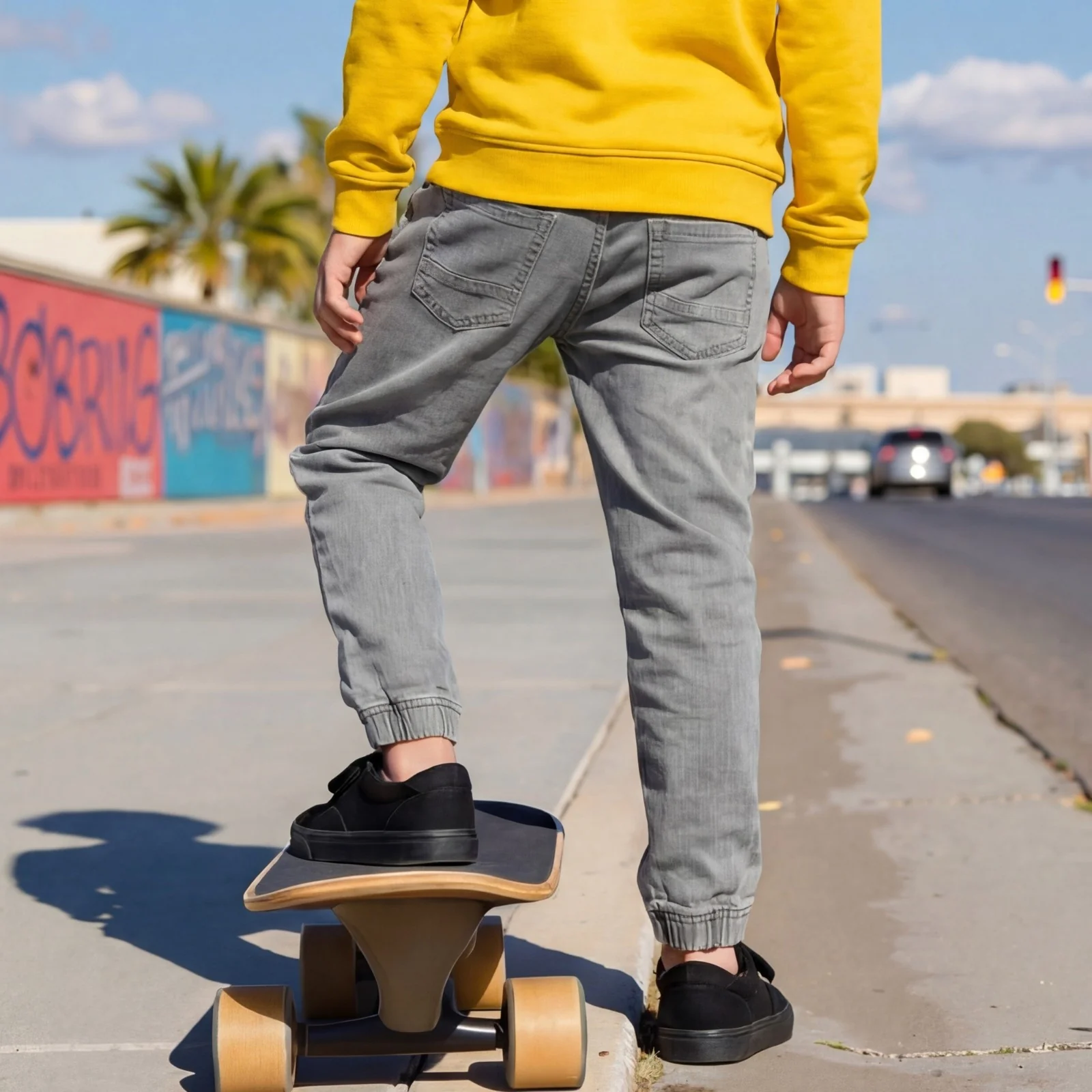 Kid's Grey Joggers - Image 2