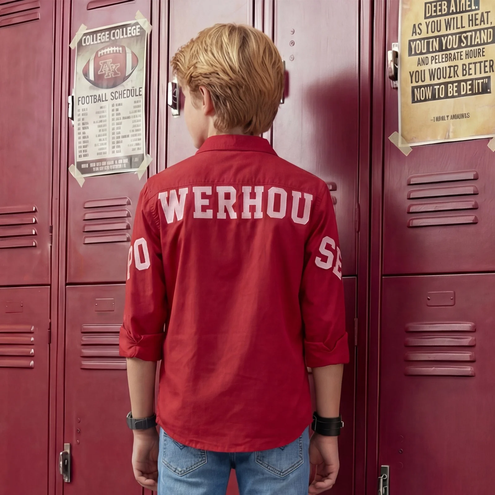 Kid's Maroon Regular Fit Shirts - Image 2