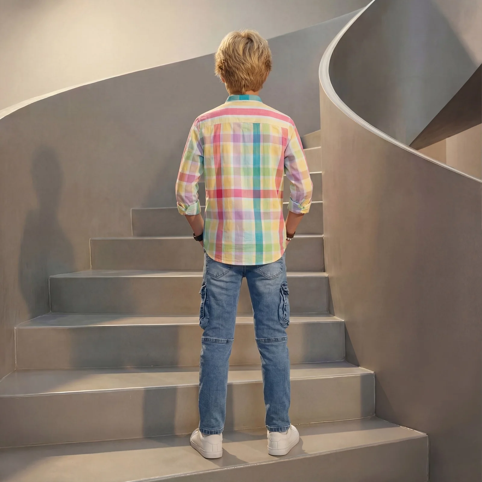 Kid's Multicolor Regular Fit Shirts - Image 4