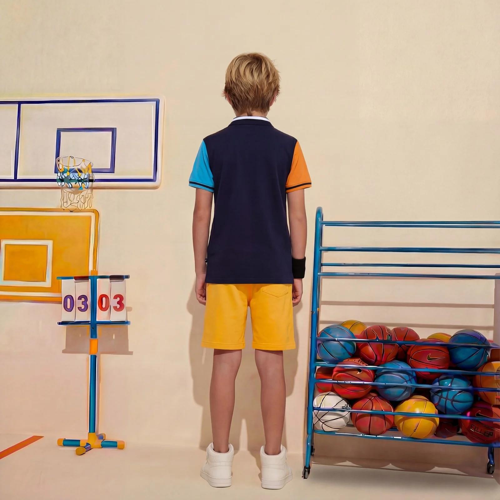 Kid's Mustard Solid Shorts - Image 4