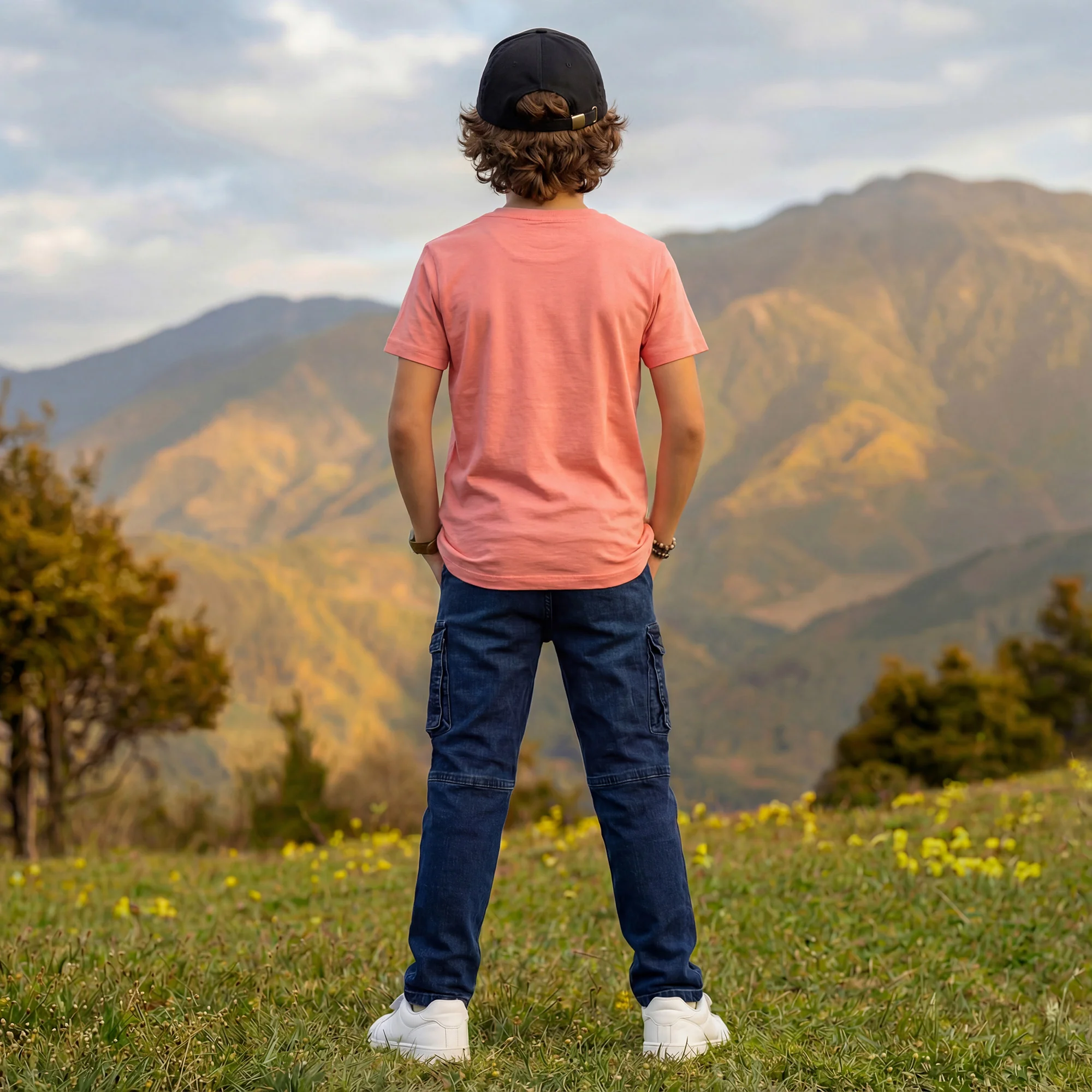 Kid's Pink Slim Fit Printed T-Shirts - Image 4