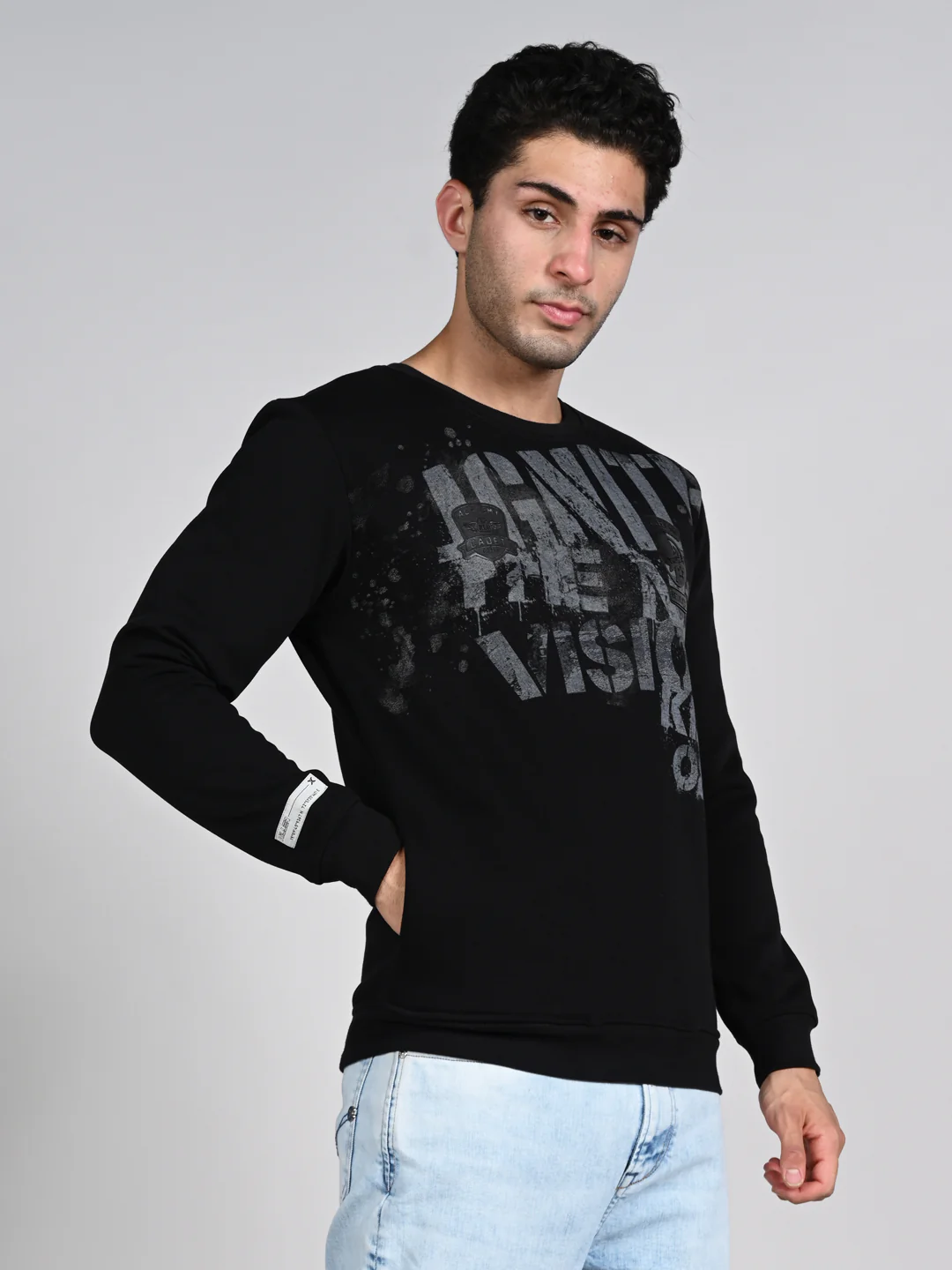 Killer Men Balck Printed Sweat Shirts - Image 5