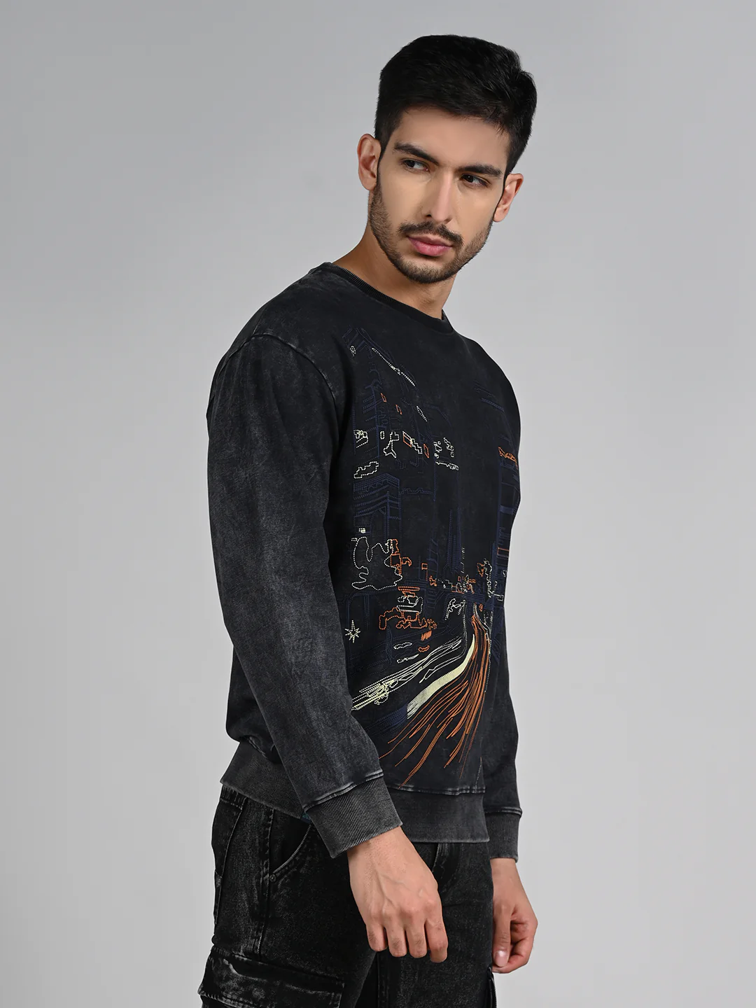 Killer Men Balck Printed Sweat Shirts - Image 5