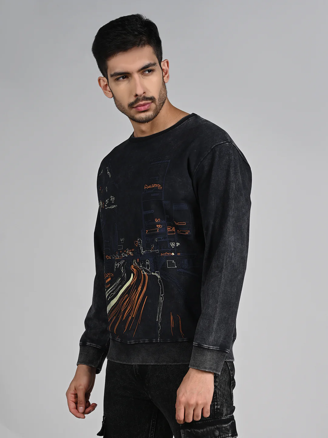 Killer Men Balck Printed Sweat Shirts - Image 6