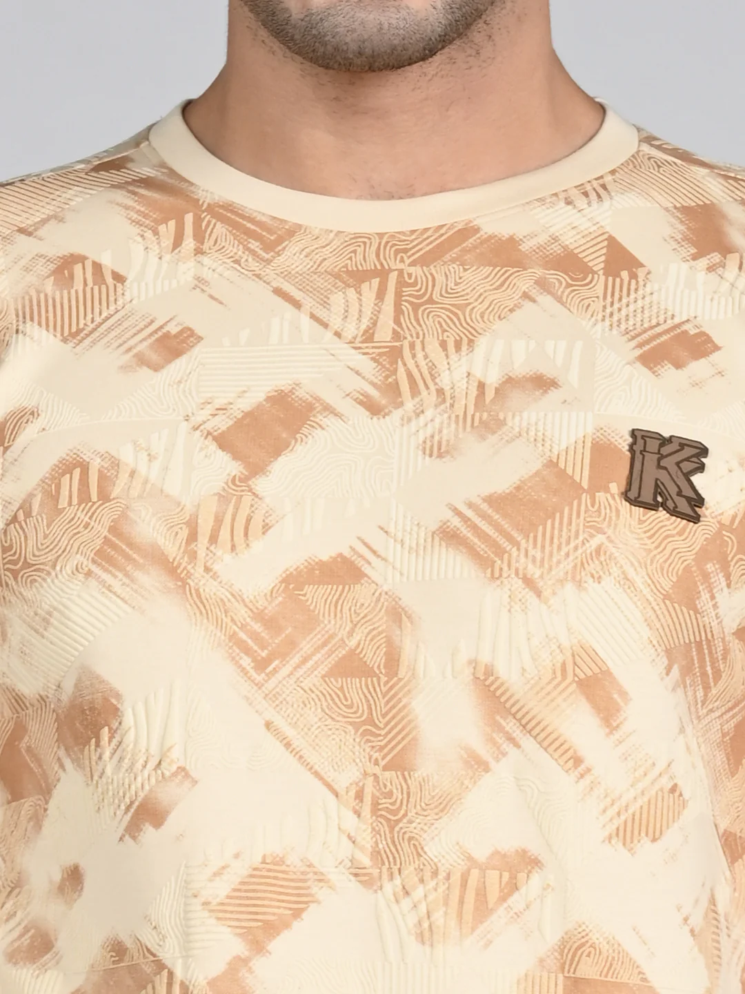 Killer Men Beige Printed Sweat Shirts - Image 8