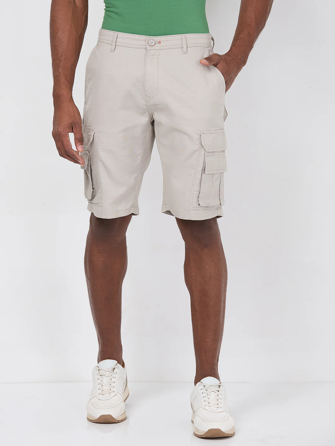 Killer Men Beige Solid Shorts - Image 3