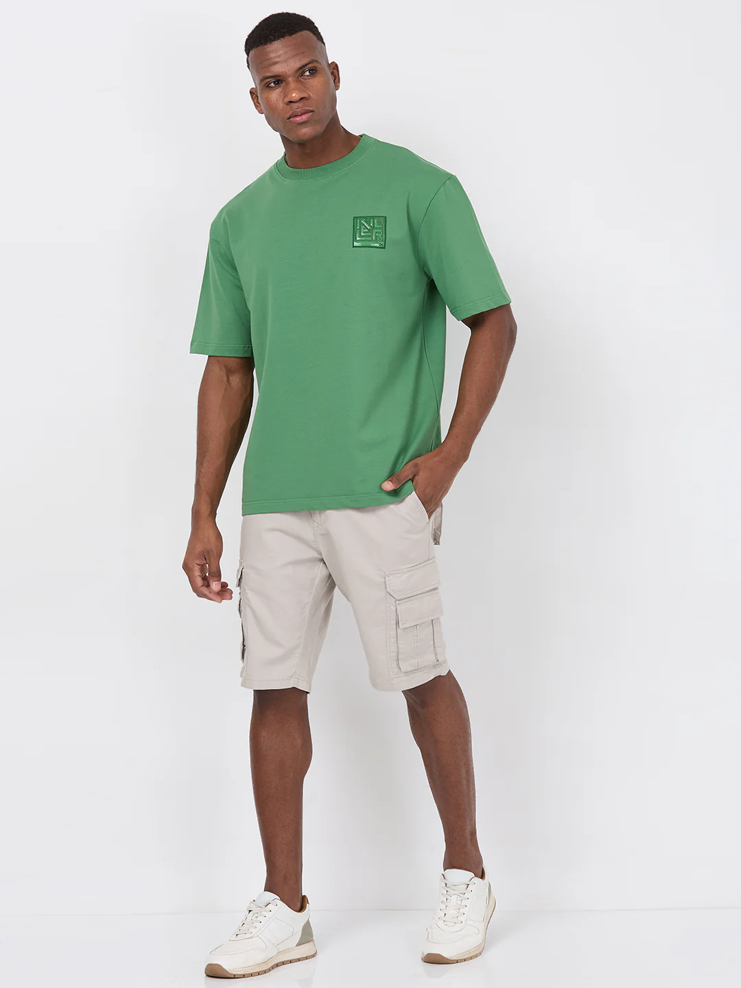 Killer Men Beige Solid Shorts - Image 4