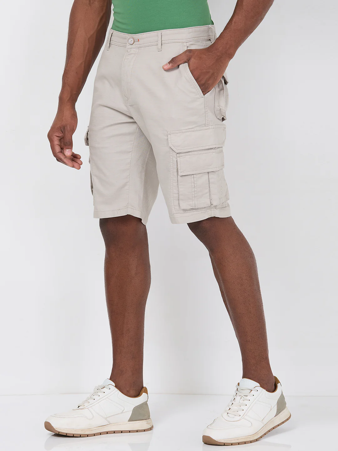 Killer Men Beige Solid Shorts - Image 6