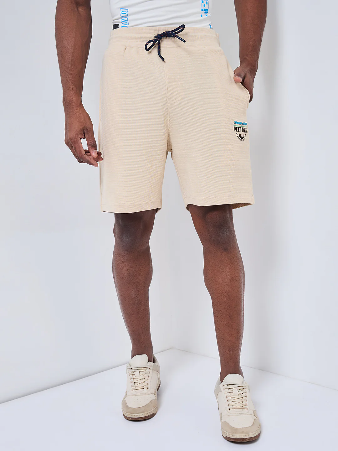 Killer Men Beige Solid Shorts - Image 3