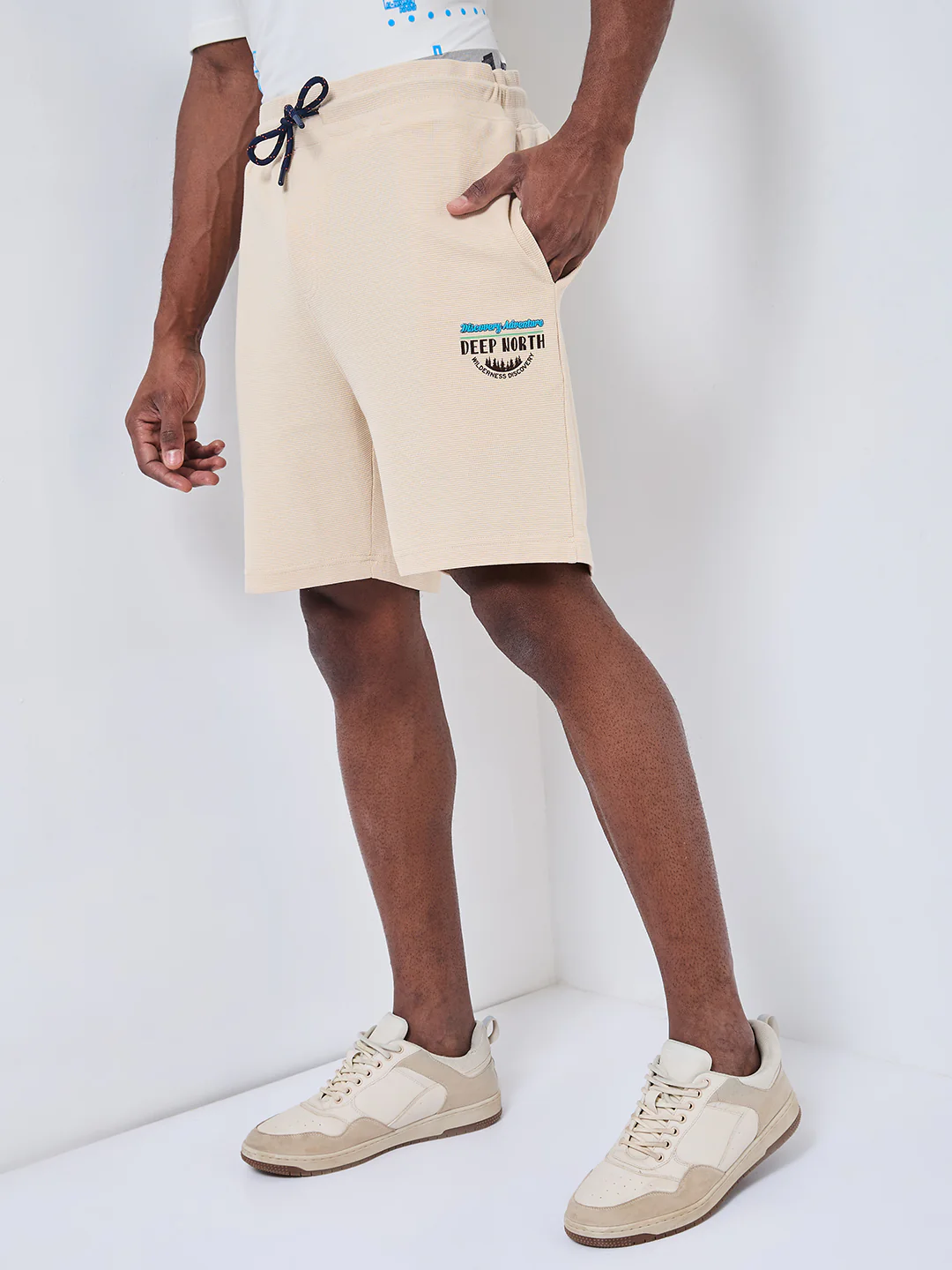 Killer Men Beige Solid Shorts - Image 6
