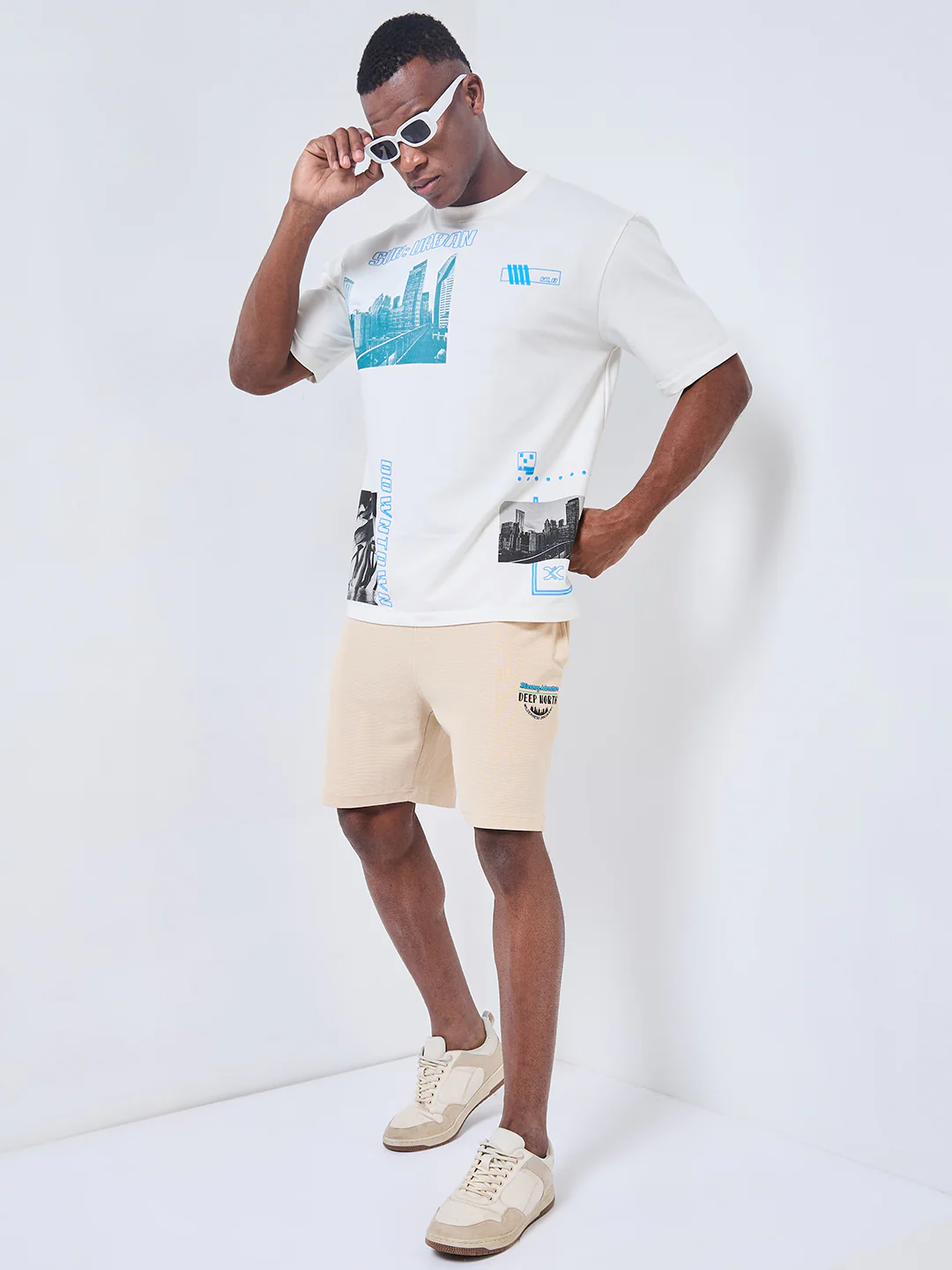 Killer Men Beige Solid Shorts - Image 8