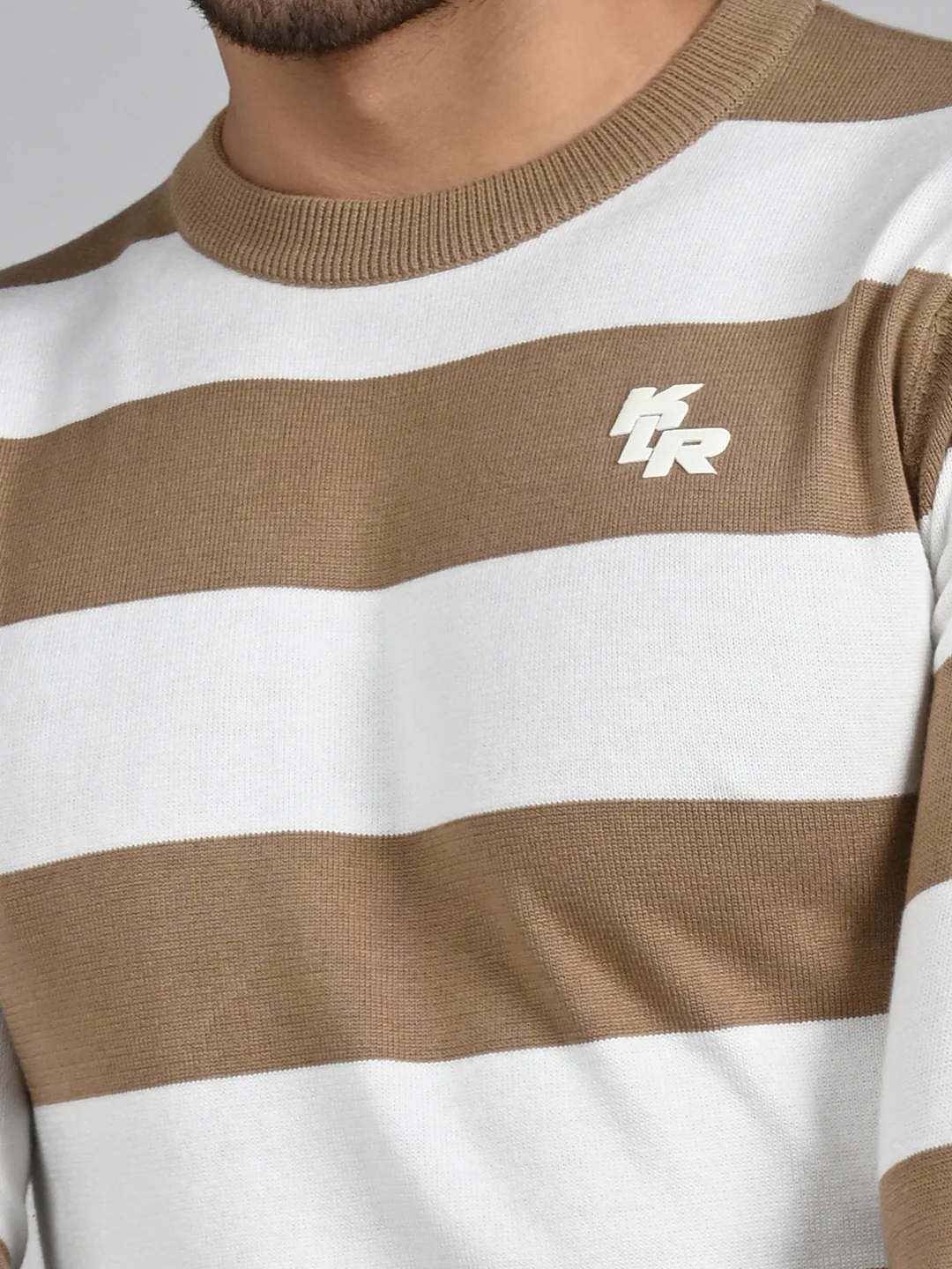 Killer Men Beige Striped Flat Knits - Image 9
