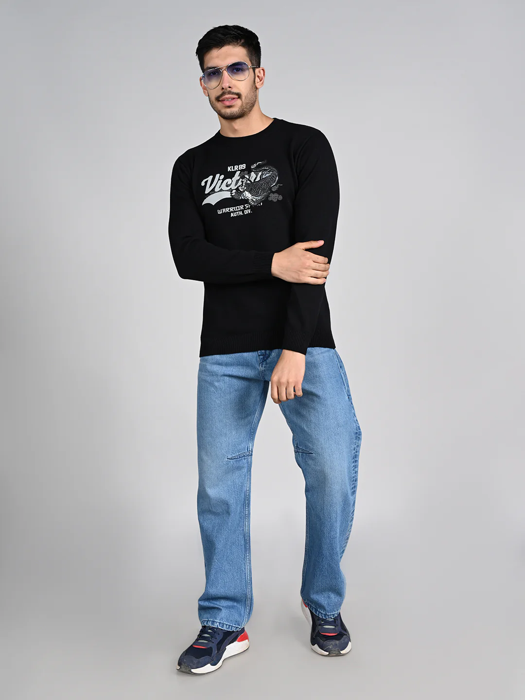 Killer Men Black Printed Flat Knits - Image 3