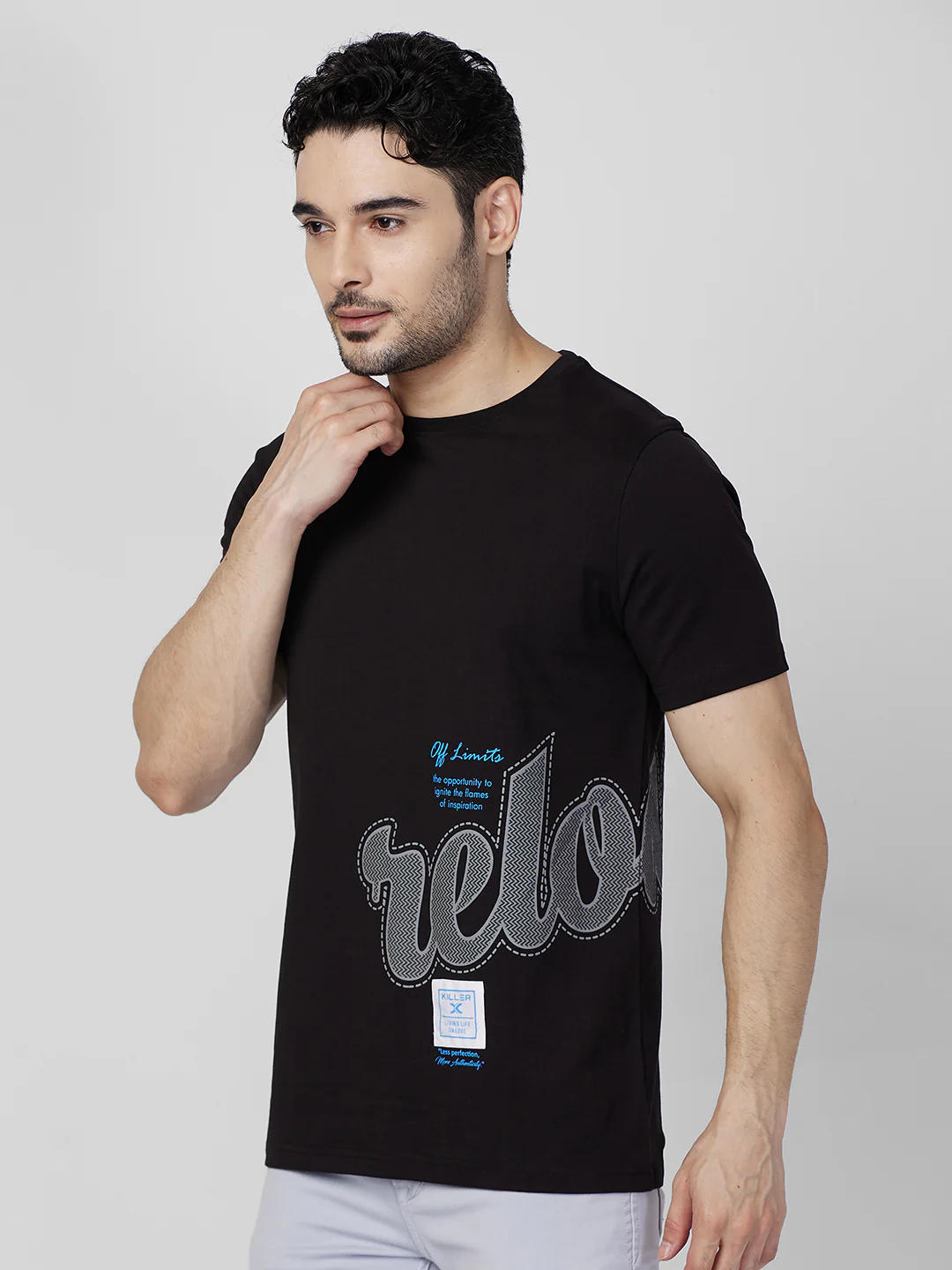 Killer Men Black Printed Round Neck T-Shirts - Image 6