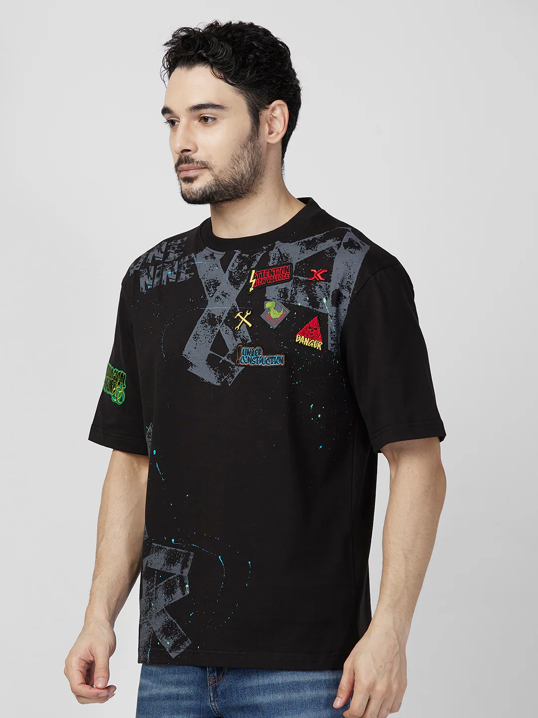 Killer Men Black Printed Round Neck T-Shirts - Image 6