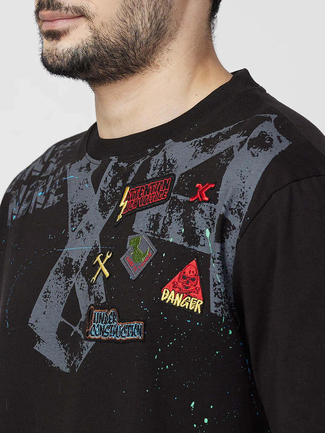 Killer Men Black Printed Round Neck T-Shirts - Image 7