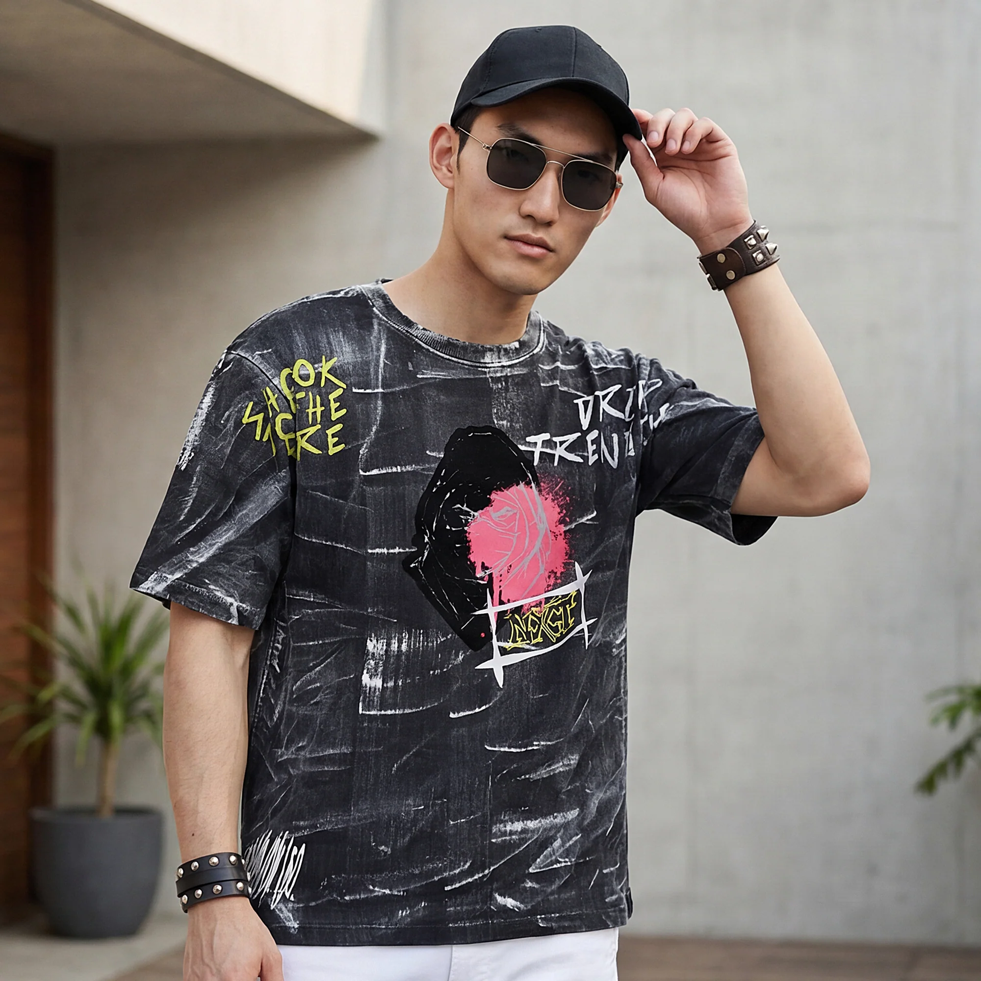 Killer Men Black Printed Slim Fit T-Shirt - Image 2