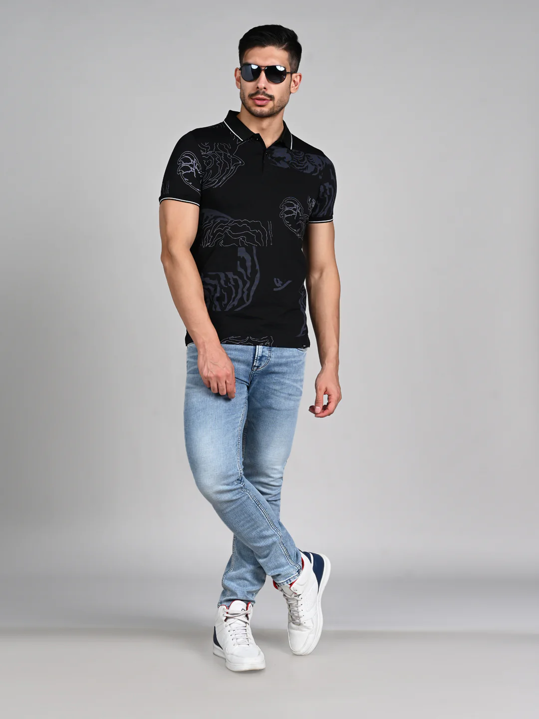 Killer Men Black Printed Slim Fit T-Shirt - Image 3