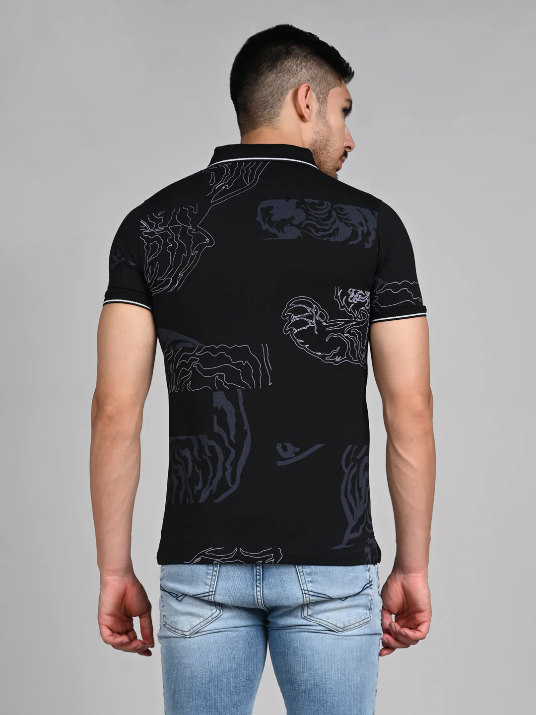 Killer Men Black Printed Slim Fit T-Shirt - Image 7