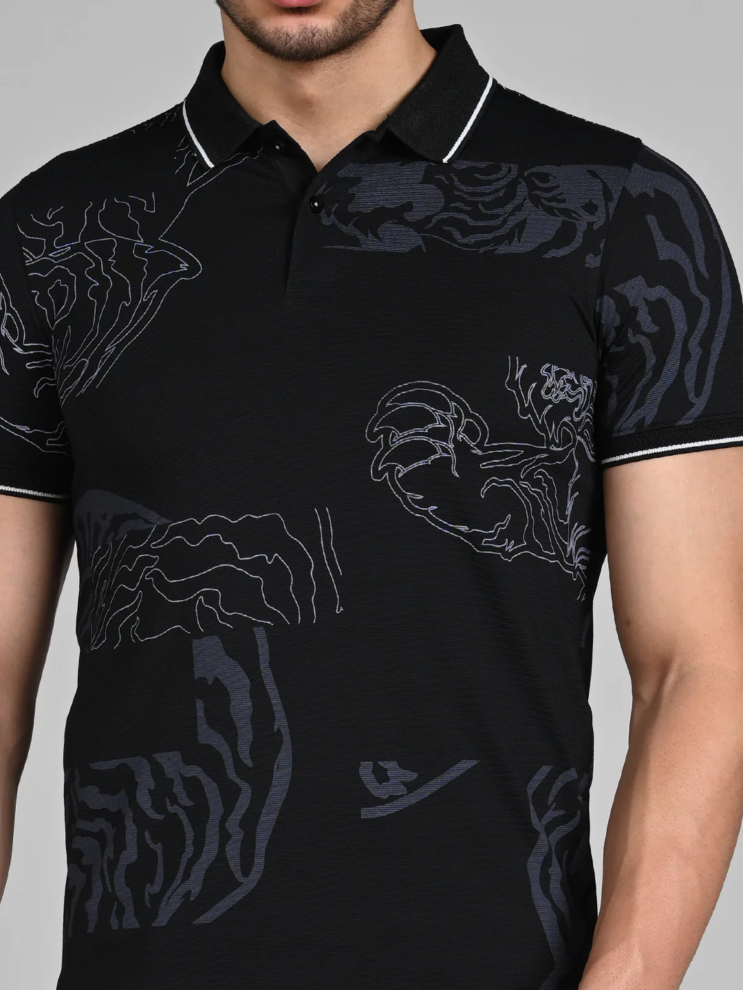 Killer Men Black Printed Slim Fit T-Shirt - Image 8