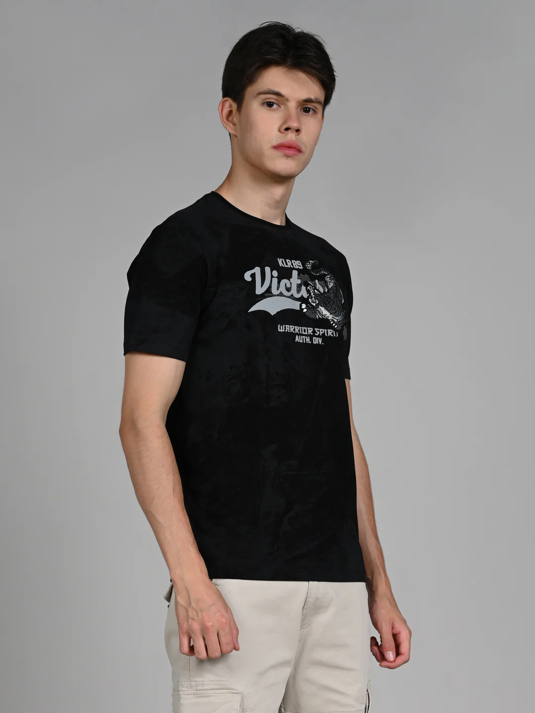 Killer Men Black Printed Slim Fit T-Shirts - Image 5