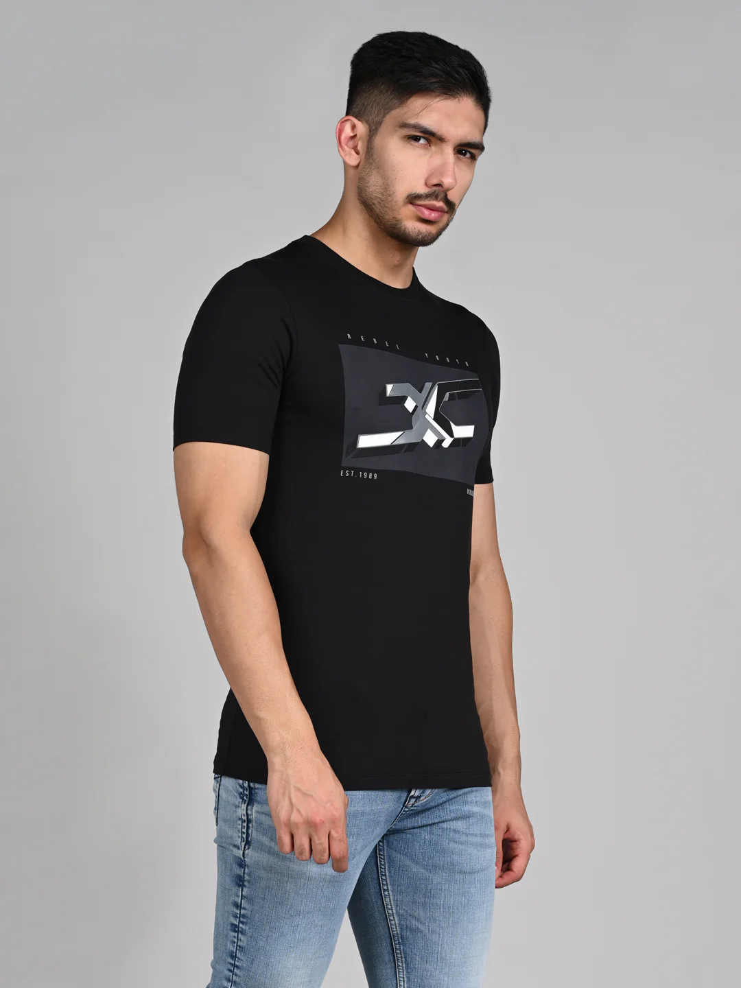 Killer Men Black Printed Slim Fit T-Shirts - Image 5