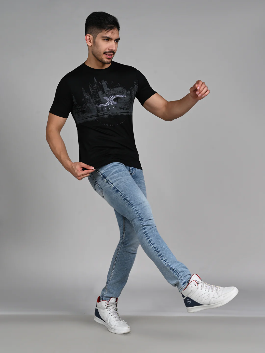 Killer Men Black Printed Slim Fit T-Shirts - Image 3