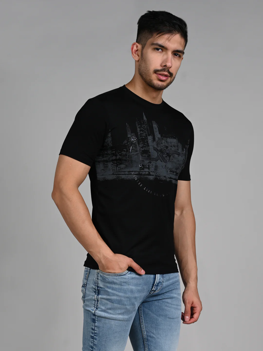 Killer Men Black Printed Slim Fit T-Shirts - Image 5