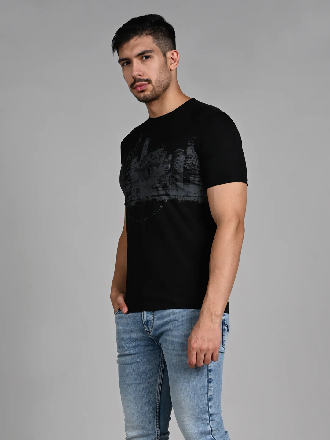 Killer Men Black Printed Slim Fit T-Shirts - Image 6