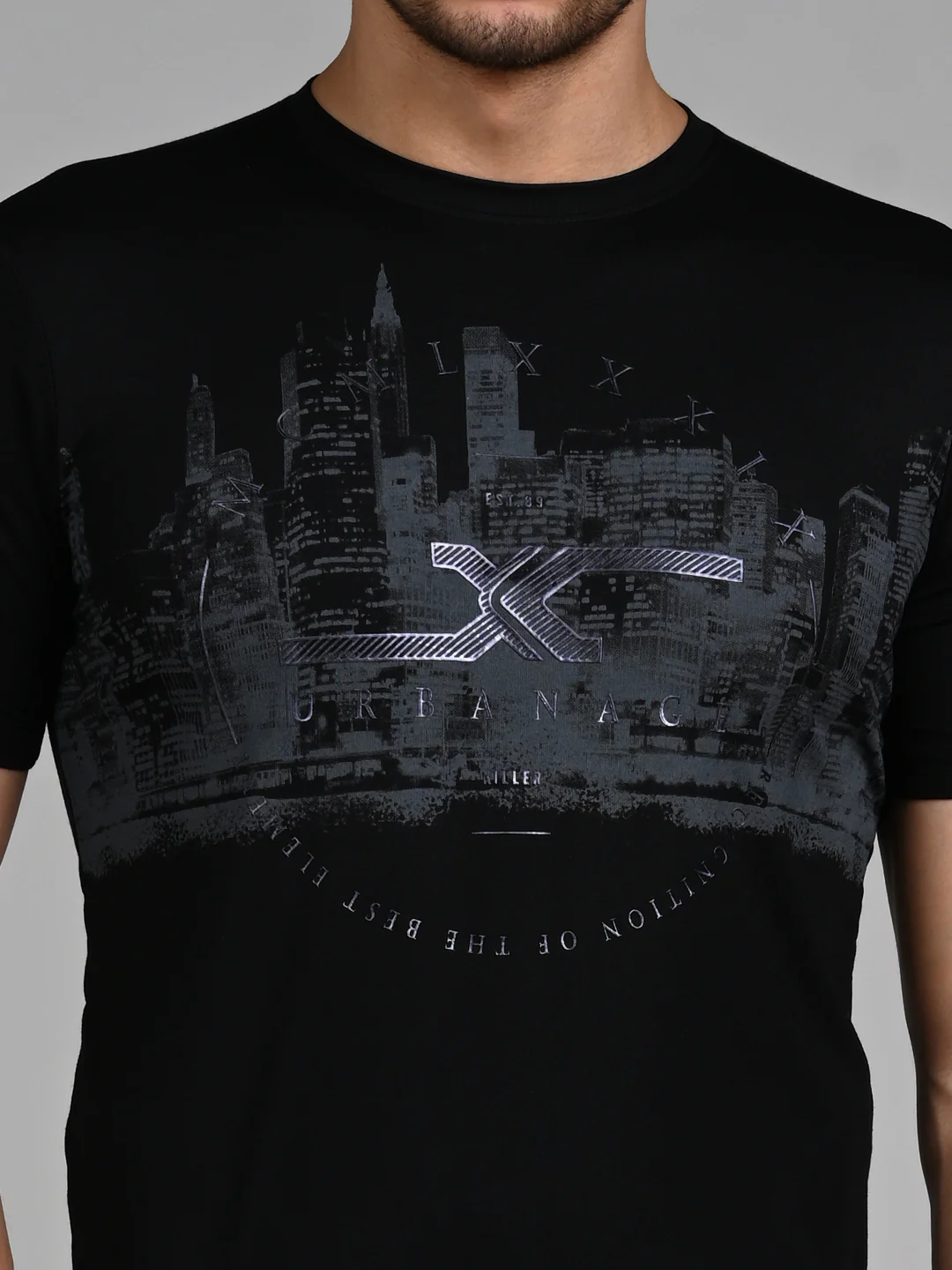 Killer Men Black Printed Slim Fit T-Shirts - Image 8