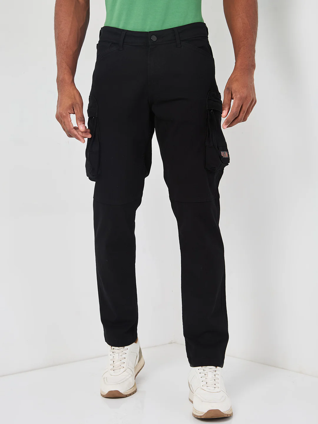 Killer Men Black Solid Cargo - Image 3