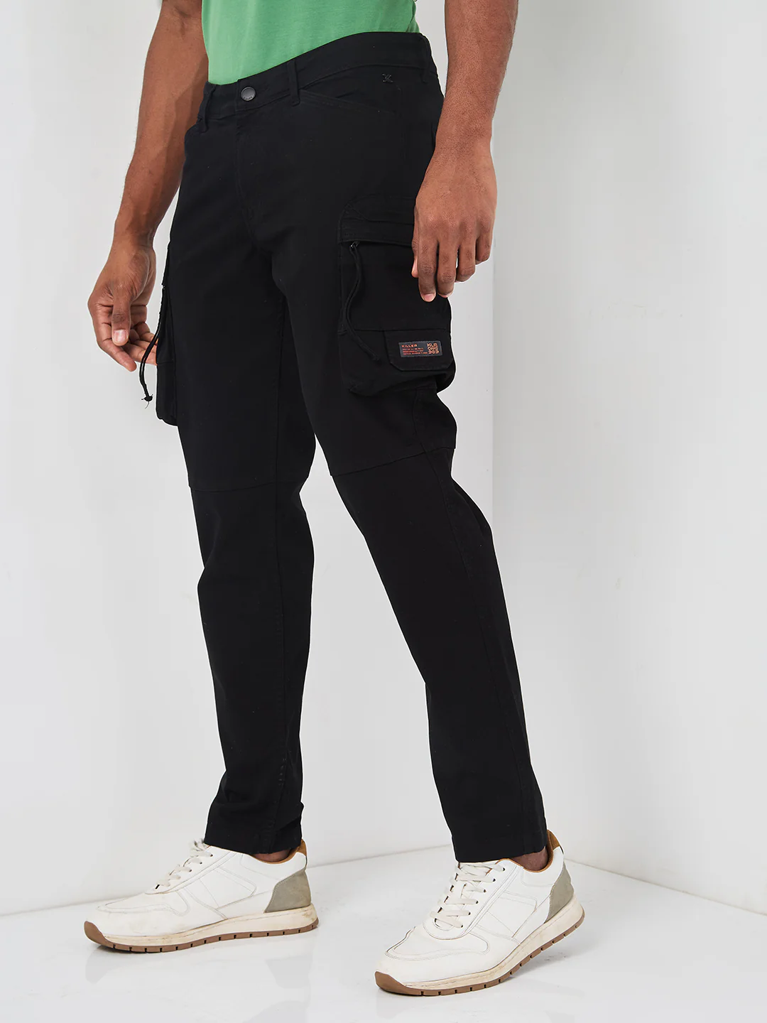 Killer Men Black Solid Cargo - Image 6