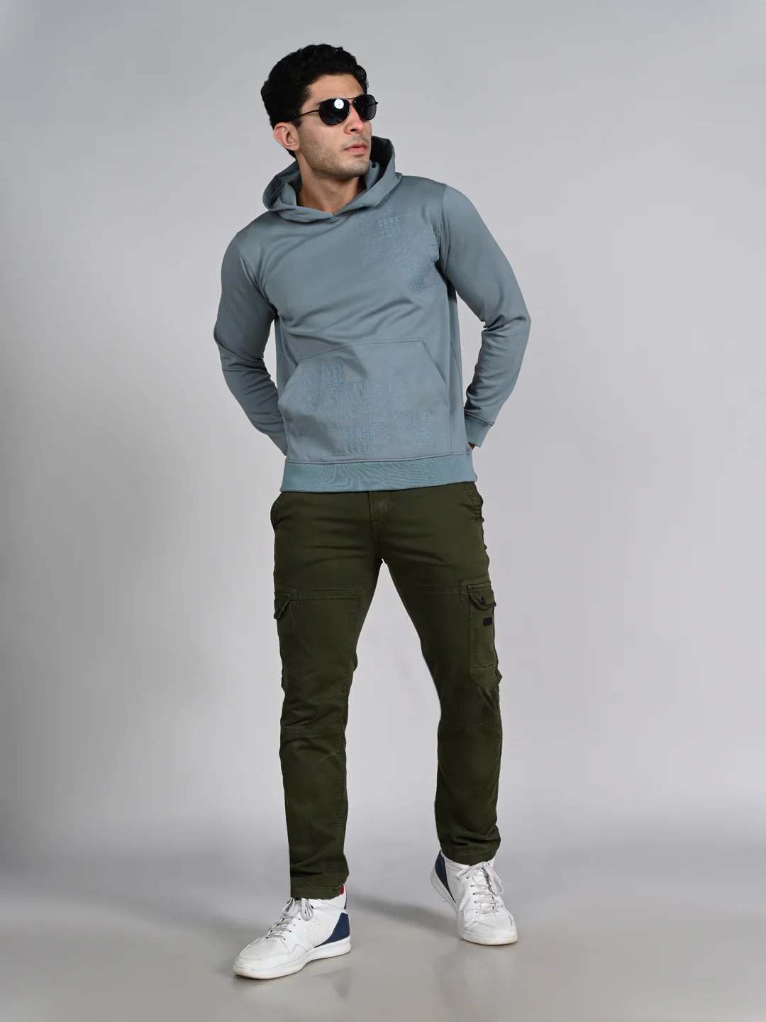 Killer Men Blue Hooded Sweat Shirts - Image 3
