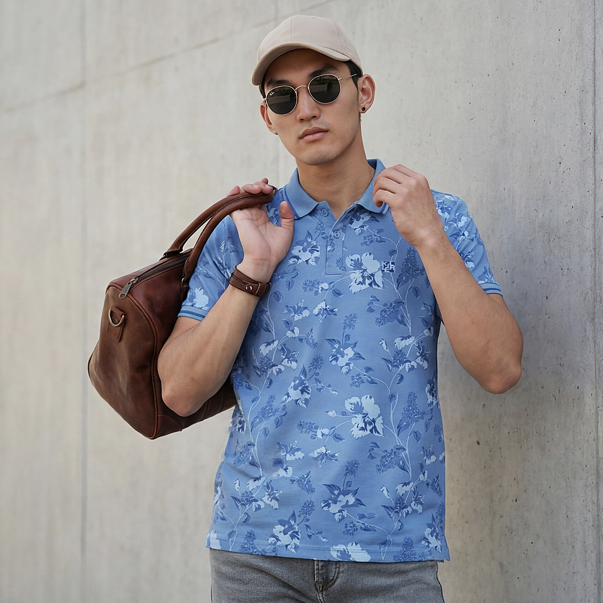 Killer Men Blue Printed Slim Fit T-Shirt - Image 2