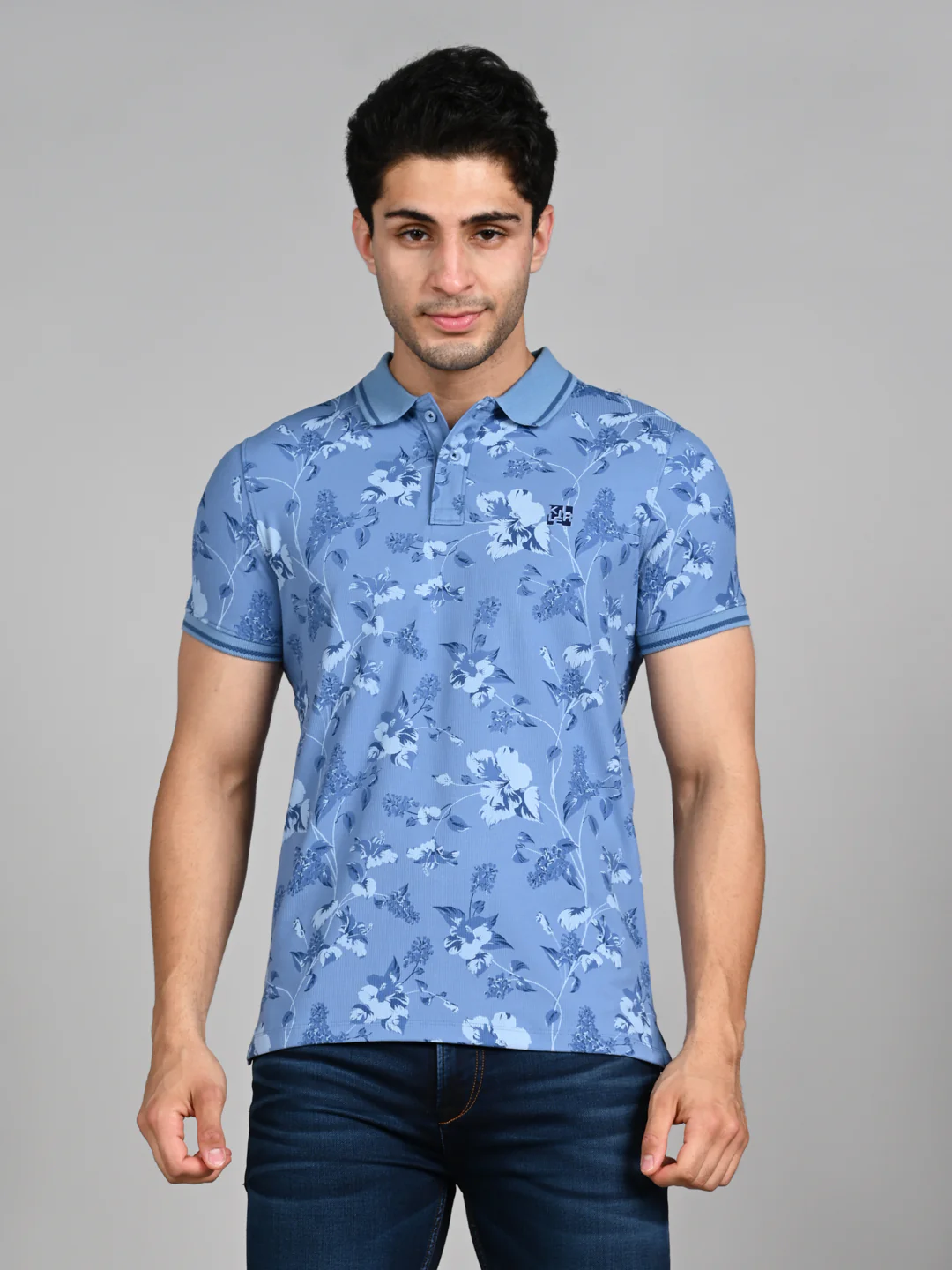 Killer Men Blue Printed Slim Fit T-Shirt - Image 4