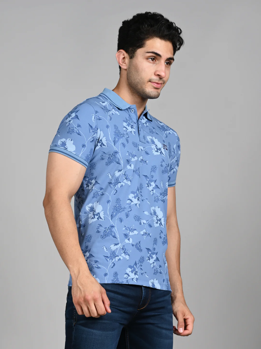 Killer Men Blue Printed Slim Fit T-Shirt - Image 5