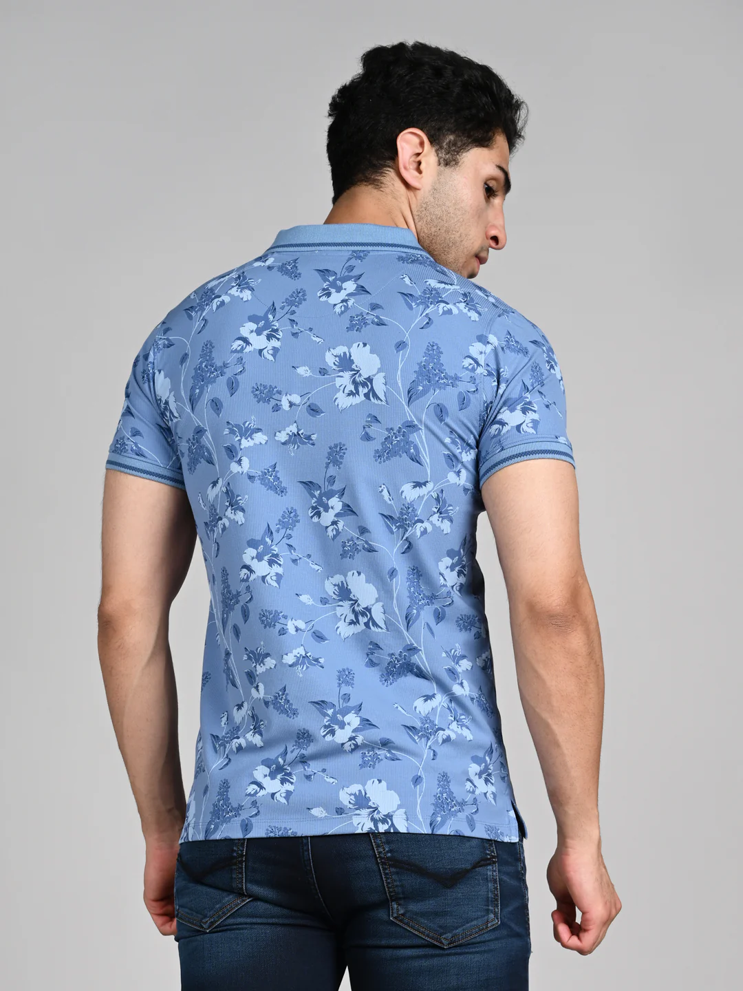 Killer Men Blue Printed Slim Fit T-Shirt - Image 7
