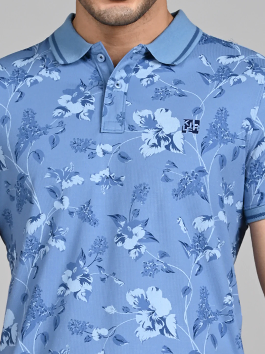 Killer Men Blue Printed Slim Fit T-Shirt - Image 8