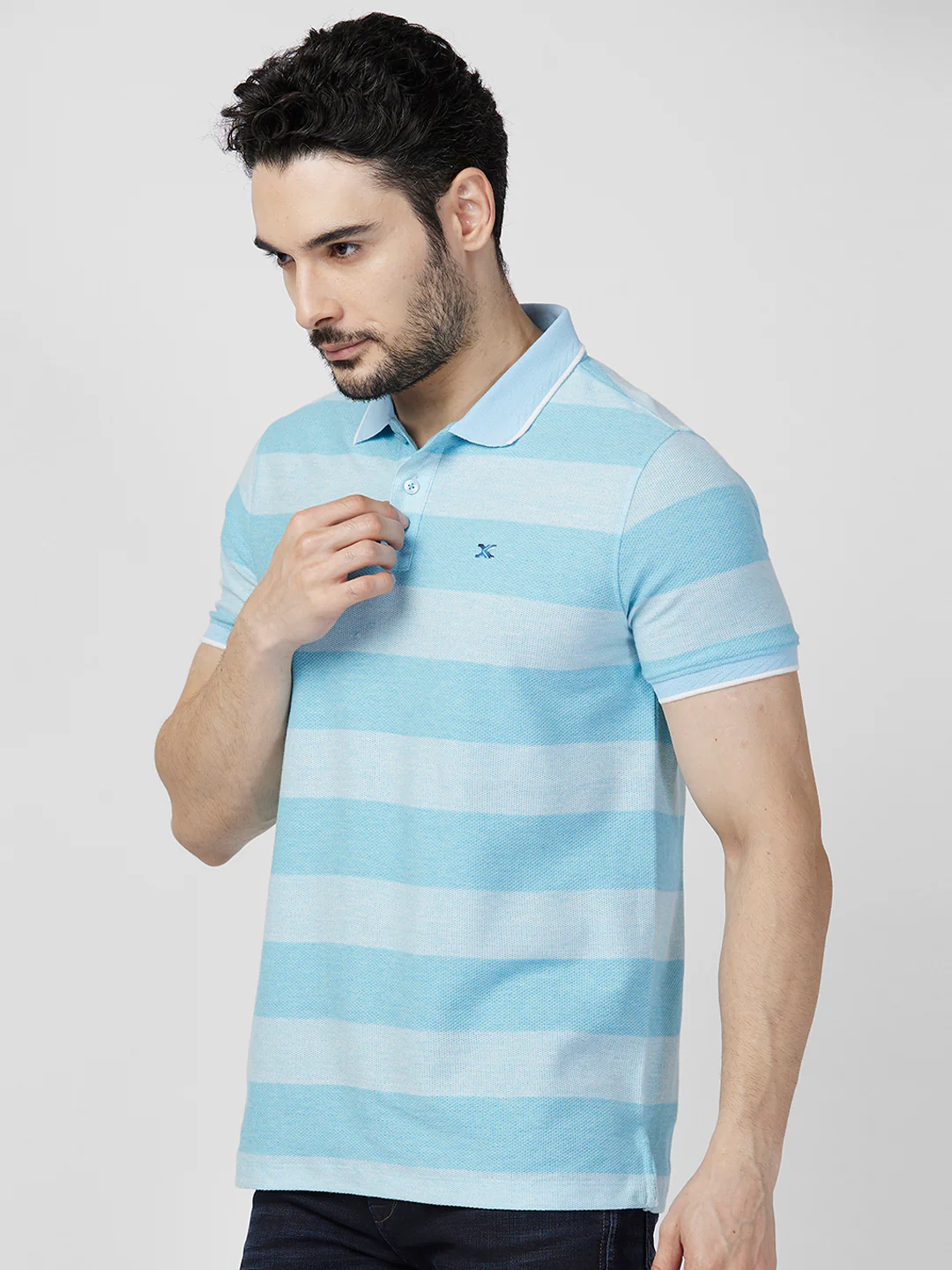 Killer Men Blue Printed Slim Fit T-Shirts - Image 5