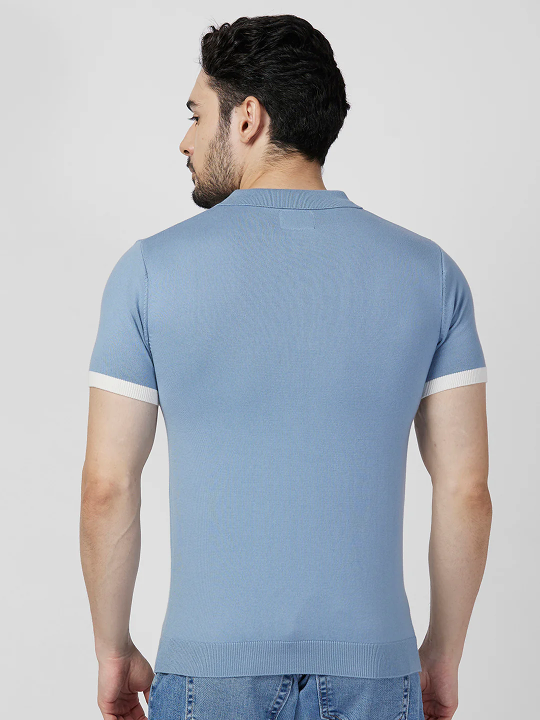 Killer Men Blue Printed Slim Fit T-Shirts - Image 5
