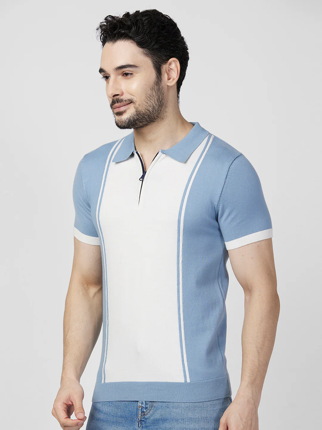 Killer Men Blue Printed Slim Fit T-Shirts - Image 6