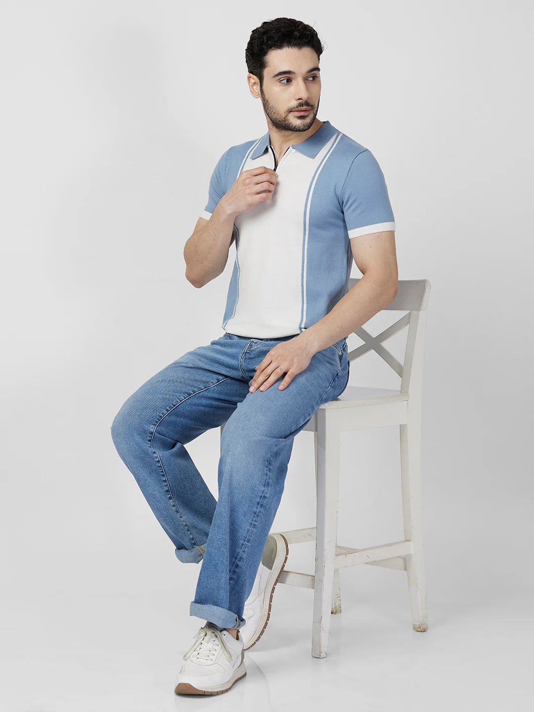 Killer Men Blue Printed Slim Fit T-Shirts - Image 8